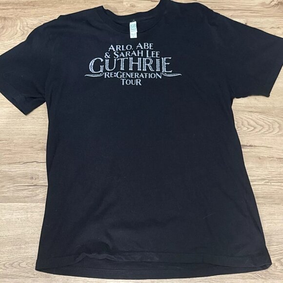 Arlo Guthrie T-Shirt Size XL 100% Organic Cotton Black Short Sleeve Made In USA - Picture 1 of 8